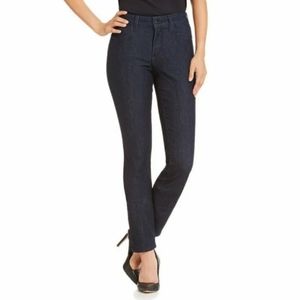 NYDJ Sheri Lift X Tuck Stretch Womens Jeans Dark Wash Straight Leg Size 8
